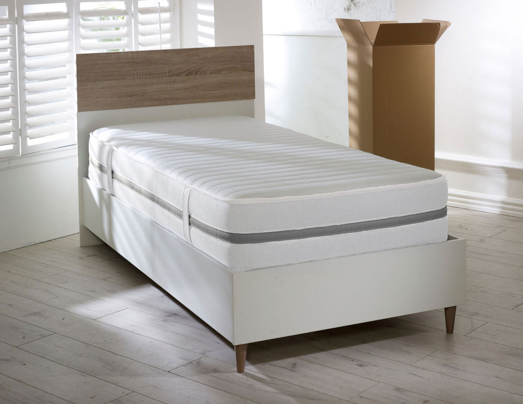 Snowmere White Micro Pocket Sprung Mattress with Reflex Base and Memory Foam Comfort