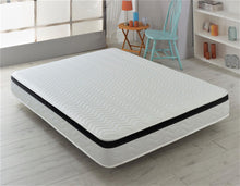 Wavy Memory Fibre Sprung Faux Pillow Top Mattress