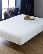 White Collection Straight Line Memory Fibre Open Coil Sprung Mattress