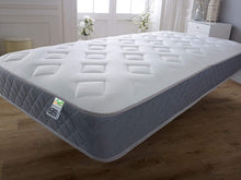 Diamond Tile Grey Collection, Memory Foam Open Coil Sprung Mattress