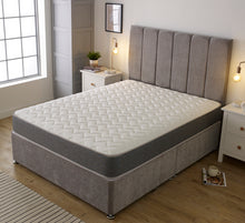 Vida Grey Zig Zag Memory Foam Open Coil Spring Mattress