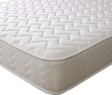 White Zig Zag Memory Fibre Foam Sprung Mattress