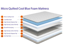 Driftaway Beds Cool Breeze Open Coil Sprung Mattress 9 Layer Construction 9 Inch Deep Spring & Cool Blue Memory Foam Mattress